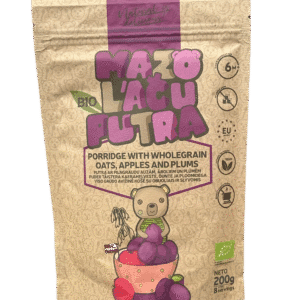 BIO "Mazo lāču putra" ar pilngraudu auzām, plūmēm un āboliem , 200 gr.